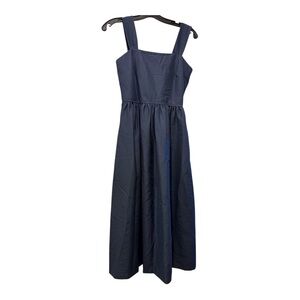Treasure & Bond Textured Navy Midi Dress